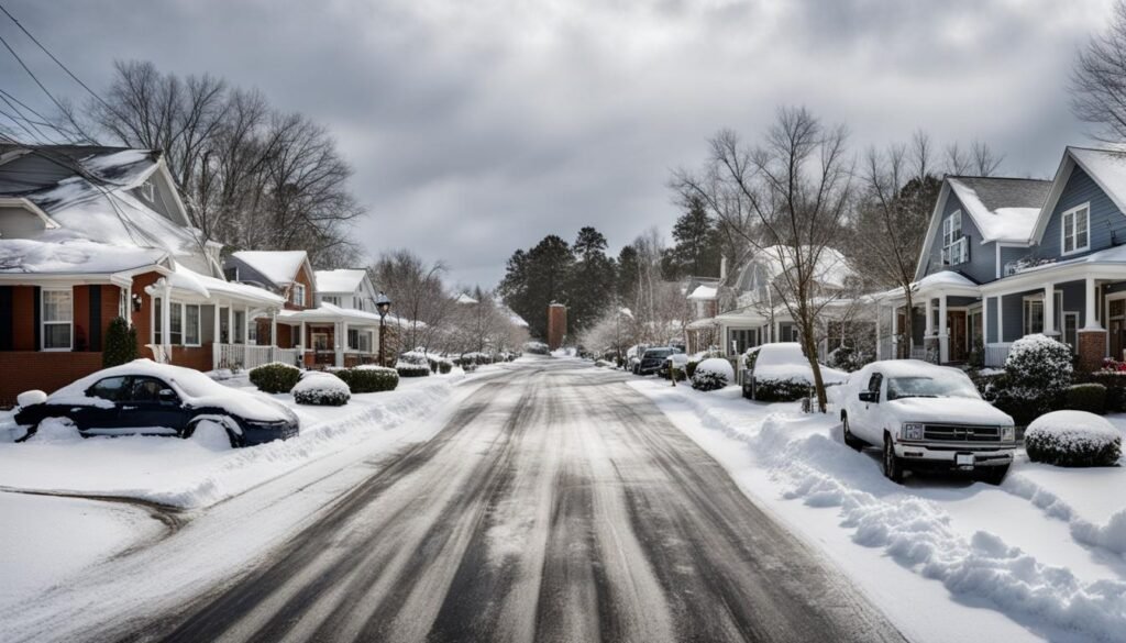 Charlotte NC snow accumulation