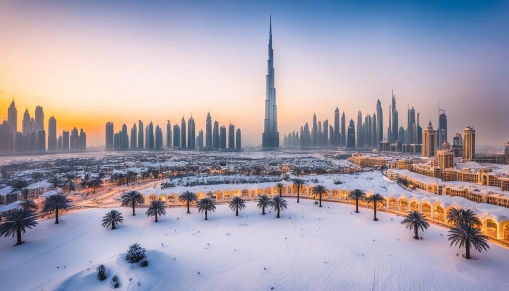 Dubai snow