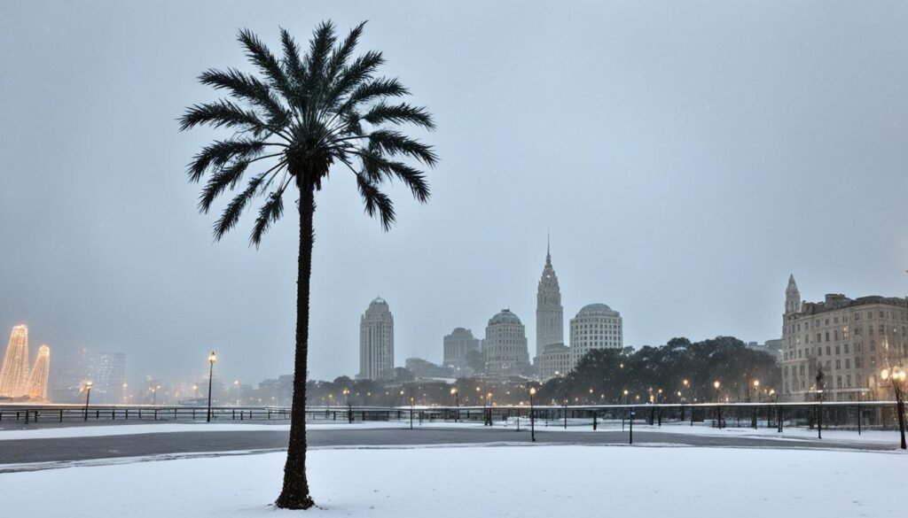 Likelihood of snow in Savannah Georgia