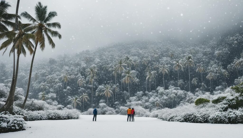 Rare snowfall in Brazil