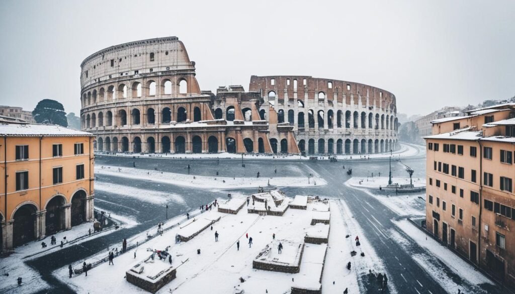 Rome snowfall