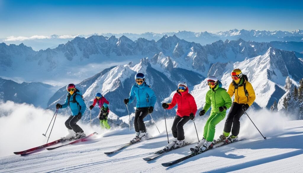 Skiing in German Alps