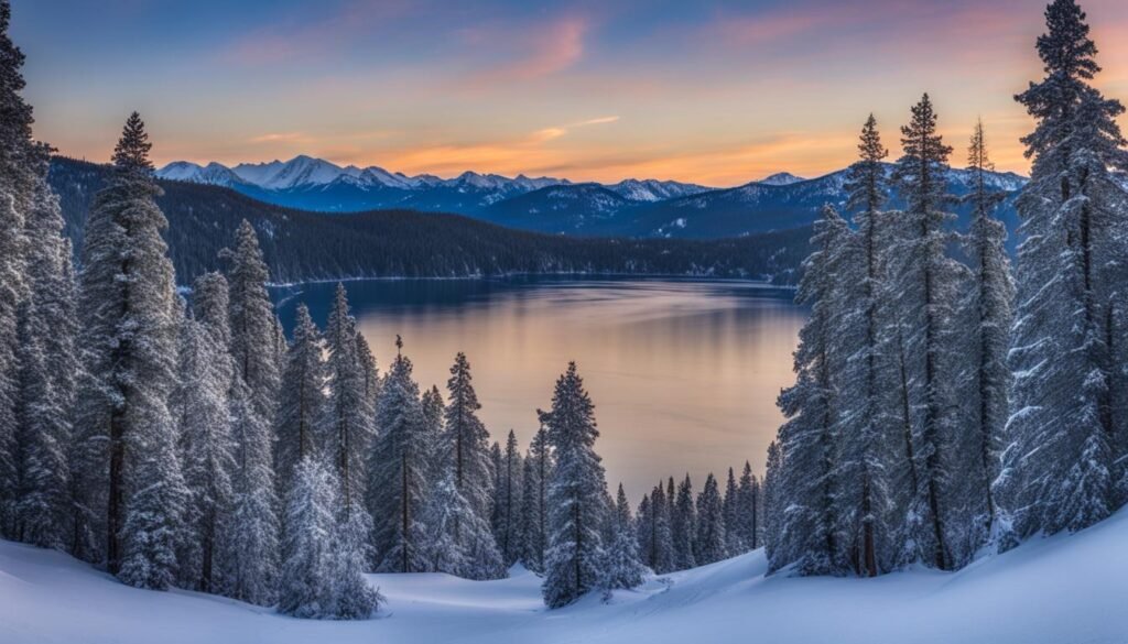 Snow in Lake Tahoe