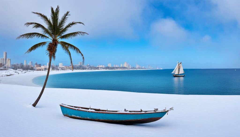 Snowfall in Cuba