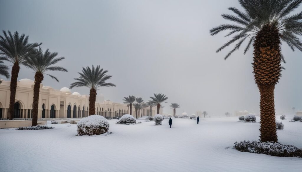 Snowfall in Dubai