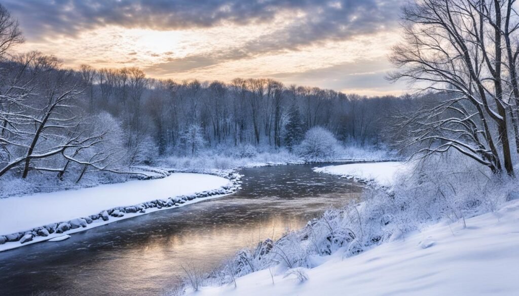 Snowfall in Southern Indiana