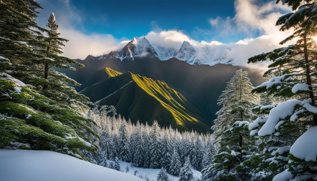 Snowy Mountains in Hawaii