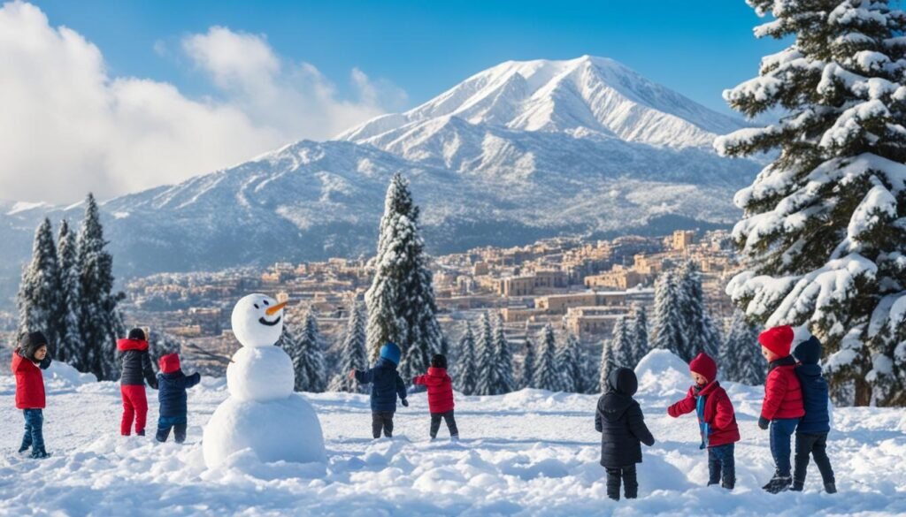 average snowfall in Syria