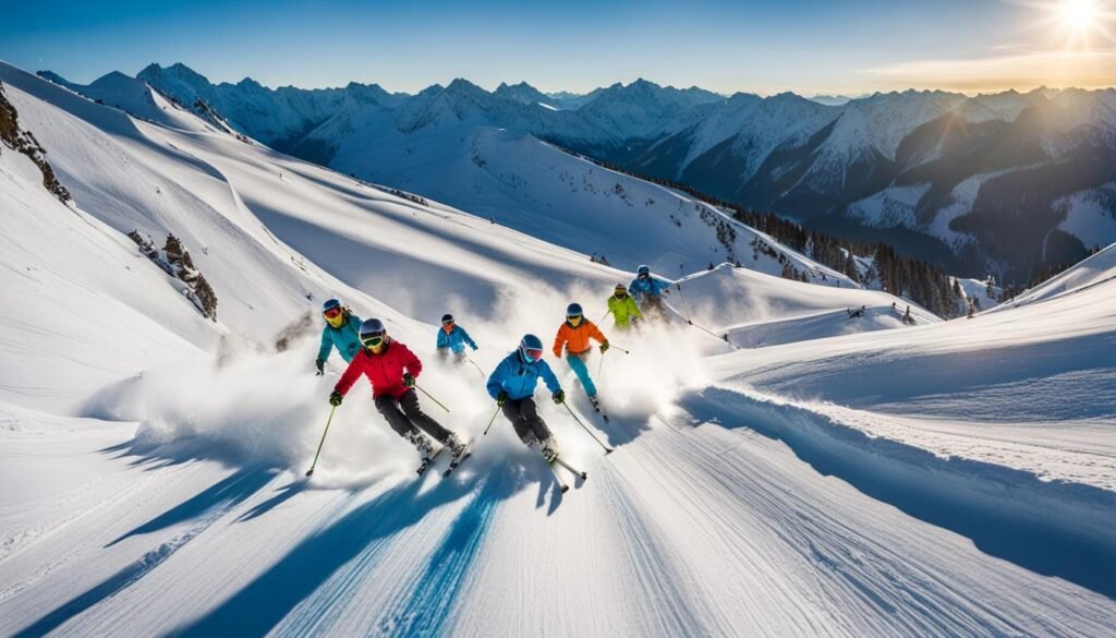 skiing in Japan