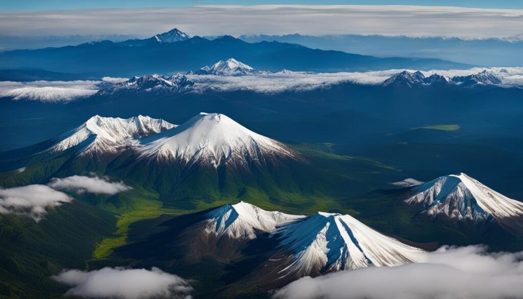 snow-covered volcanoes in mexico