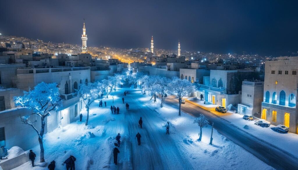 snow in Amman