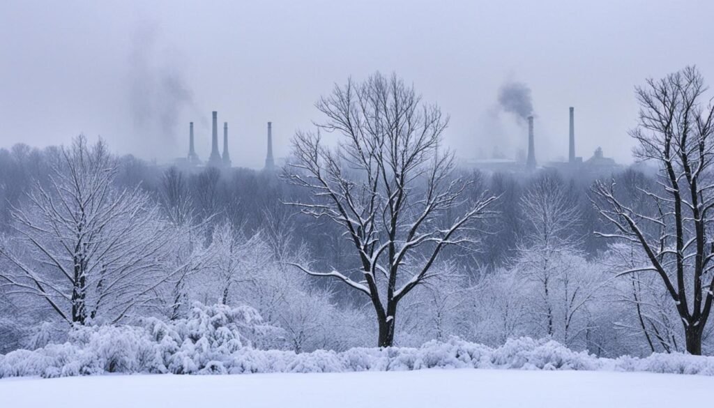 snowfall in Indiana