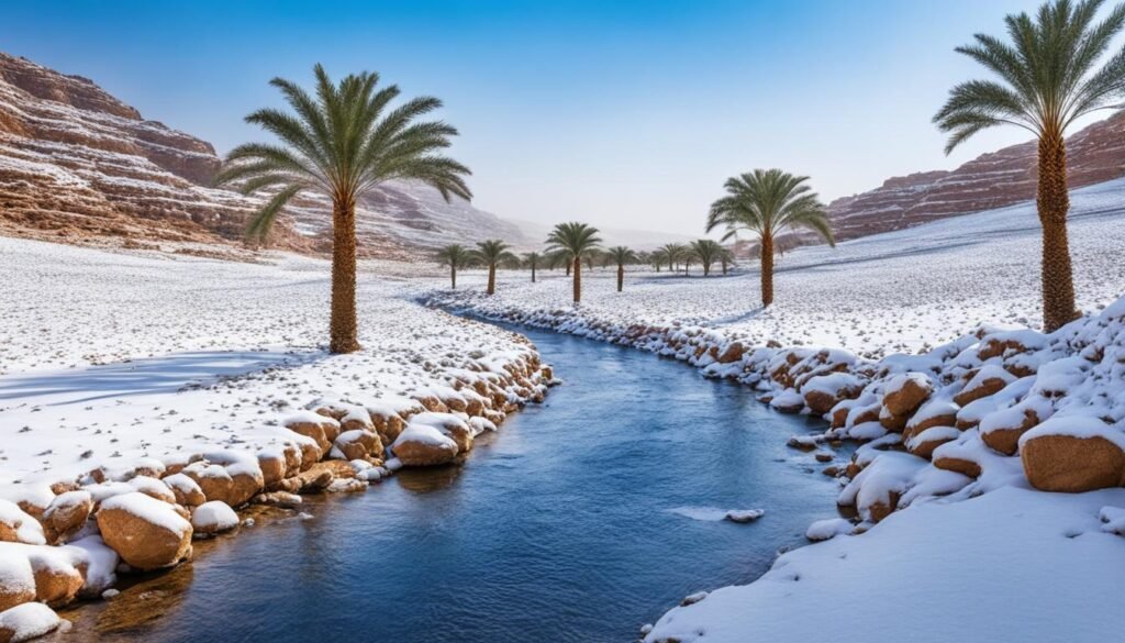 snowfall in Jordan