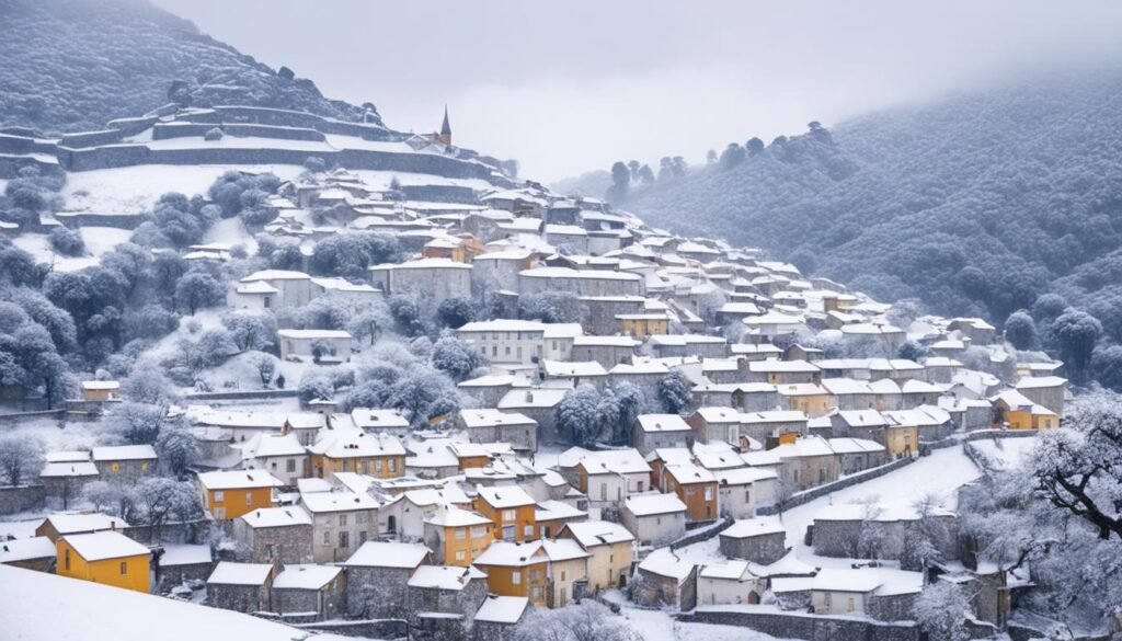 snowfall in Portugal regions