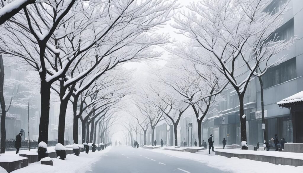 snowfall in Seoul
