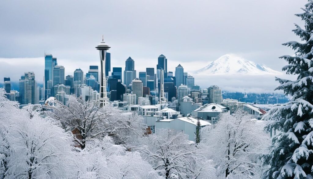 snowy weather in Seattle